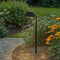Lindby LED ground spike light Capelo, black, metal, 77 cm