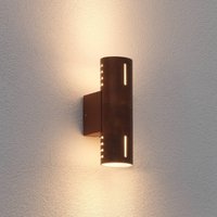 Konstsmide Utomhusvägglampa Cuneo, rostfärgad, 25 cm, metall, upp/ner