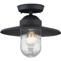 Außen-Deckenlampe Edward, anthrazit, Ø 27,5 cm, Aluminium