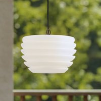 Lindby Außenhängeleuchte Arona,weiß, Kunststoff, Ø 38 cm