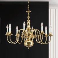 ORION Imke Chandelier 8 Bulbs Polished Brass
