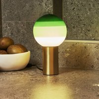 MARSET Tischlampe Dipping Light M, grün/messing