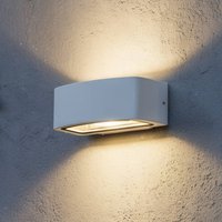 Ideallux Ideal Lux utomhusvägglampa Andromeda, vit, bredd 22 cm, aluminium