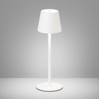FH Lighting Tropea LED table lamp with battery, sandy white