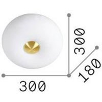 Ideallux Ideal Lux Arizona taklampa, opalglas, Ø 30 cm