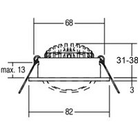 Deko-Light Projecteur encastré au plafond LED Dione 3 000 K noir