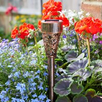 SMART GARDEN Lampe sur piquet LED solaire Damasque, lot de 4, IP44