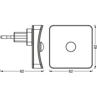 Veilleuse LED OSRAM LUNETTA SQUARE, capteur RVB