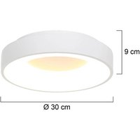 Steinhauer Ringlede LED-taklampa, 2.700 K, Ø 30 cm, vit, metall