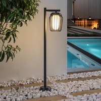 Lucande Chandan path light, 100 cm, black, aluminium