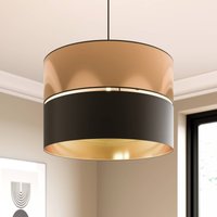 TK Lighting Hilton pendant light, black/gold, 1-bulb