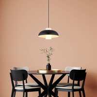 Globo Lowe pendellampa, matt svart, Ø 38 cm, metall