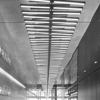 Vibia LED-hänglampa RHYTHM, gråbrun 199 x 87 cm 927 dimbar