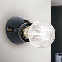 ORION Frost wall light, ceramics, black