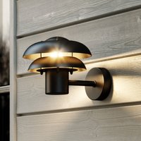 Nordlux Utomhusvägglampa Kurnos svart Ø 20 cm