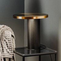 Oluce Cylinda LED table lamp black-gold