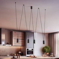 Nowodvorski Lighting Hänglampa More Eye, 4 lampor, svart