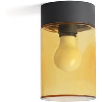 FARO BARCELONA Utomhustaklampa Kila, bärnsten