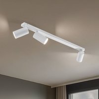 Euluna Spot pour plafond Mono III, à 3 lampes, blanc, 84 cm de long, GU10