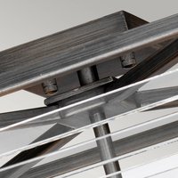 Elstead Taklampa Louvre i industriell stil, 4 lampor