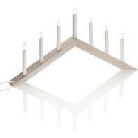 Kerzenleuchter Arrow, flach, 7flammig, grau