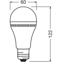 OSRAM LED bulb E27 8W matt 4000K rechargeable battery emergency light