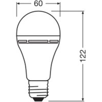 OSRAM traditionell LED-lampa E27 8W matt 4000K uppladdningsbart batteri