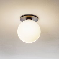 Audo Copenhagen Audo TR Bulb LED ceiling lamp, black/opal, 22 cm, dimmable