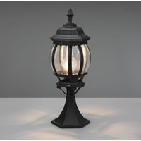 Trio Lighting Elvo pillar light, matt black, height 49 cm, aluminium