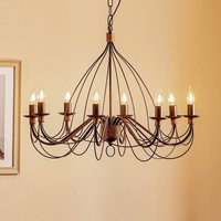 ONLI Fiamma Marrone 8-bulb chandelier without lampshades