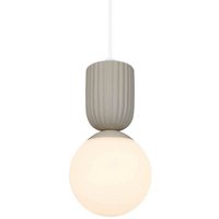 Nordlux Sadie pendant light, beige, Ø 15 cm, glass/ceramic