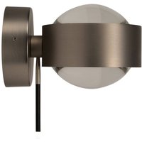Wandleuchte Puk Wall Mini Plus, nickel matt, Glas, drehbar