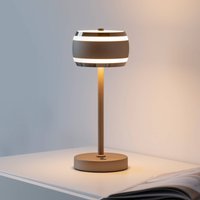PURE Falling Rings rechargeable table lamp, bronze/dark chrome, CCT