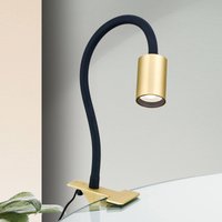 ORION Kurt LED clip-on light, matt brass