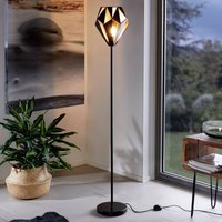 EGLO Carlton floor lamp made of steel, black/copper