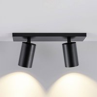 Deko-Light Spot pour plafond CAN TILT, noir, 31 x 9 cm, à 2 lampes, métal GU10