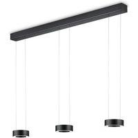 Knapstein Zera LED pendant light, black, gesture control
