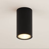 Arcchio Olivir downlight, black, metal, Ø 6cm, GU10, IP44