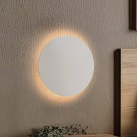 TK Lighting Luna wall light, beige, indirect light, Ø 30 cm, steel