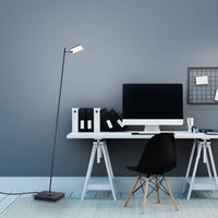 PURE Mira LED floor lamp, black pearl, remote control