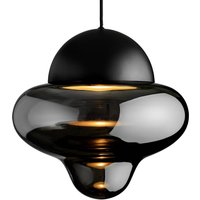 DESIGN BY US Nutty XL LED pendant light, smoky grey/black, Ø 30 cm