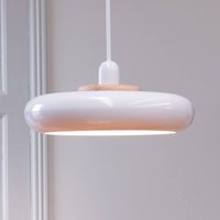 Dyberg Larsen Planet hanging light, white, Ø 40 cm, metal
