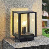 Lindby Giavanna pillar light, 29 cm, anthracite, IP44, E27