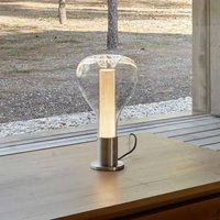 LZF LAMPS LZF Eris LED table lamp, glass, aluminium/ivory