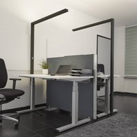 Arcchio LED office floor lamp Jolinda, set of 2, black, 4,000K