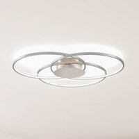 Lindby LED-taklampa Riley, aluminiumfärgad, metall, dimbar