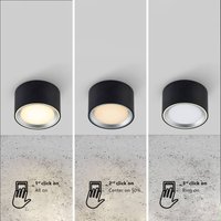 Nordlux Fallon LED downlight, 3-level-dim, white/steel