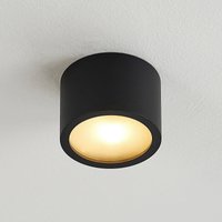 Arcchio downlight Nieva, G9, black, round, Ø 10cm, metal