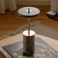 UMAGE batteridriven lampa Asteria MOVE MINI, marmorgrå/stål, IP44