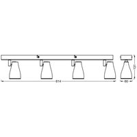 LEDVANCE Pear spot saillie LED GU10 4 lampes gris